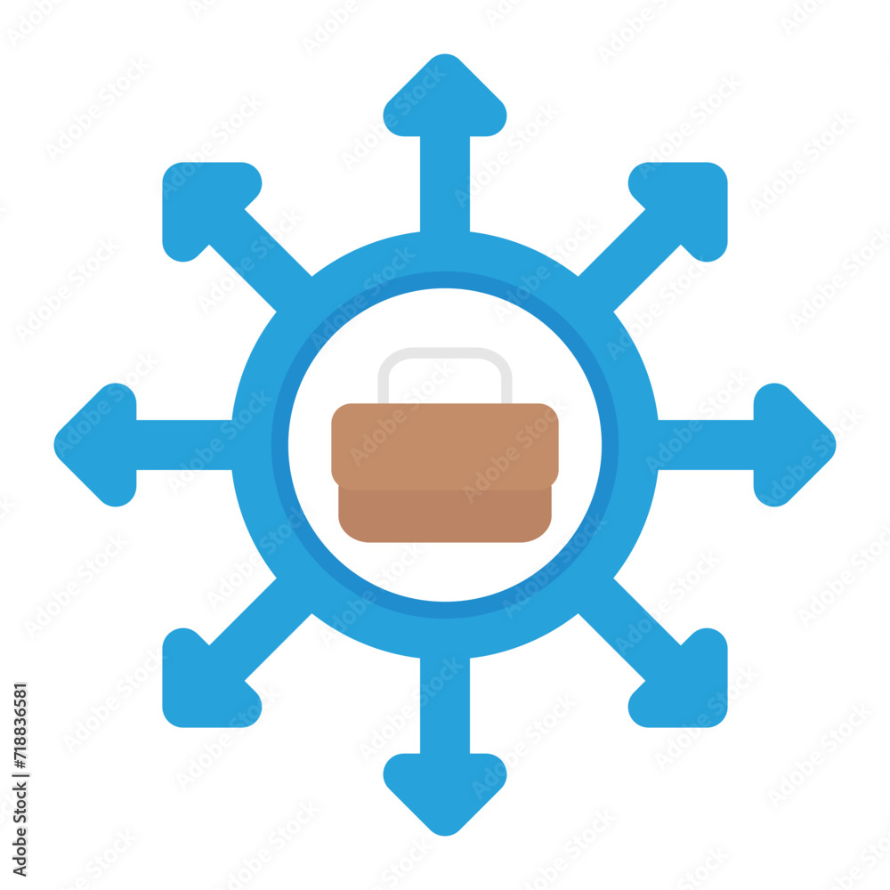 Recruitment Industry icon vector image. Can be used for Recruitment Agency.