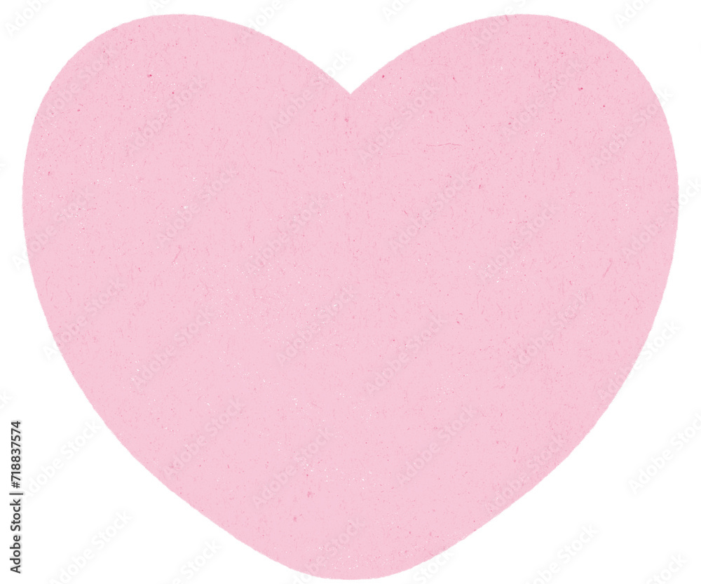 pink heart love romantic passion Hand drawn