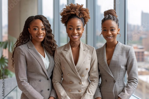 Smiling Women in Suits: Celebrating Women's History Month Generative AI