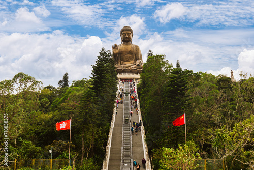 The Big Buddha located at Ngong Ping, Lantau Island, in Hong Kong. photo
