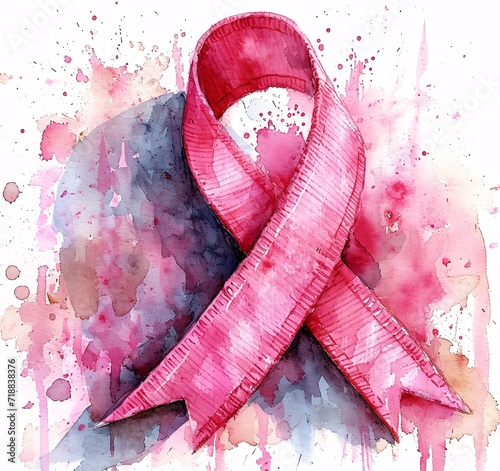 Pink Ribbon Art: A Symbol of Breast Cancer Awareness Generative AI