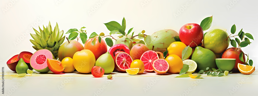 Exotic Slices: Summer's Colorful Fruit Medley Exotic Slices: Summer's Colorful Fruit Medley