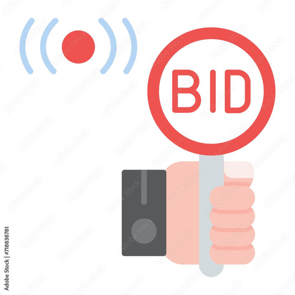 Live Bidding icon vector image. Can be used for Auction House. Live Bidding icon vector image. Can be used for Auction House.