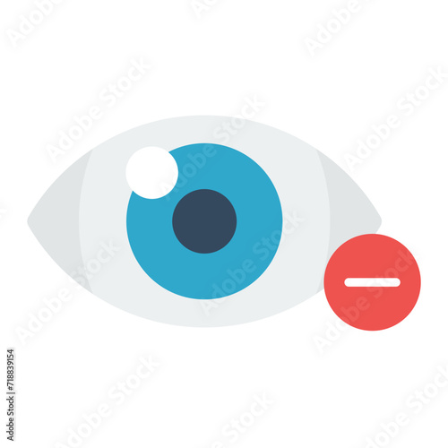 Shortsighted icon vector image. Can be used for Optometrist.
