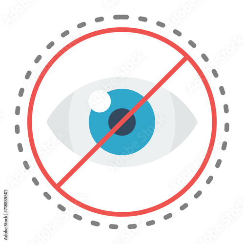 Legal Blindness icon vector image. Can be used for Optometrist.