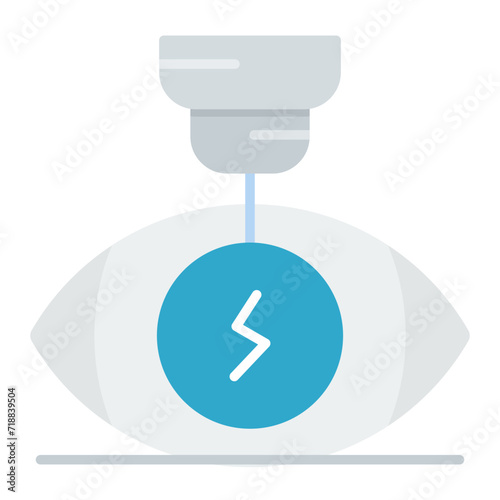 Laser Vision Correction icon vector image. Can be used for Optometrist.