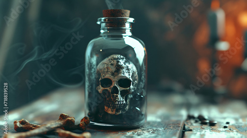 Glass poison bottle