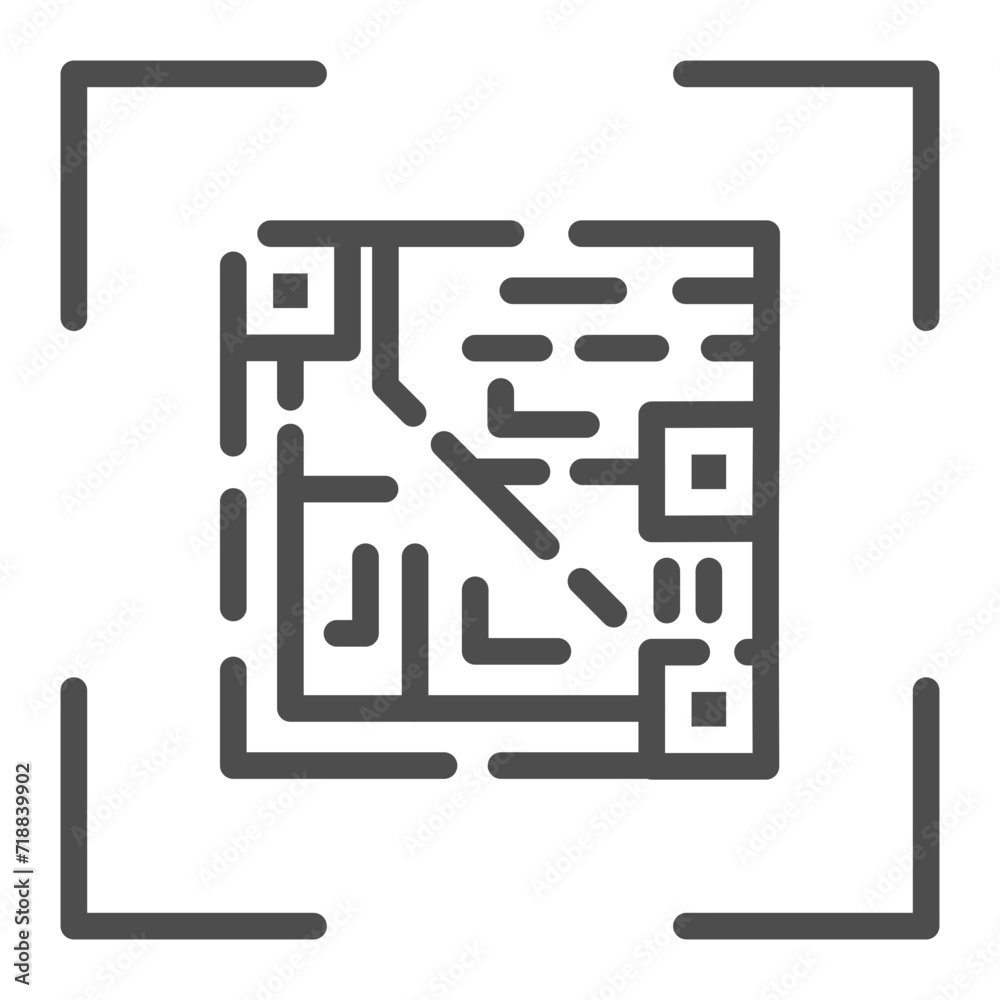 Obraz premium Qr Code icon vector image. Can be used for New Media.