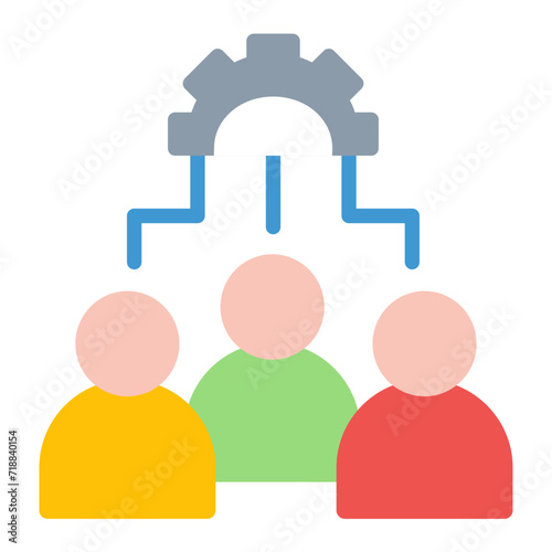 Crowdsourcing icon vector image. Can be used for New Media.