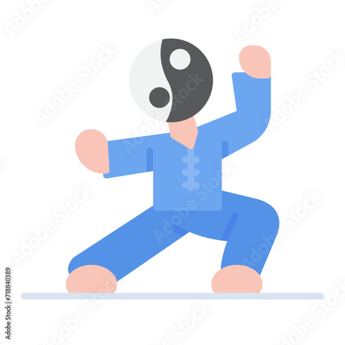Tai Chi icon vector image. Can be used for Alternative Medicine.