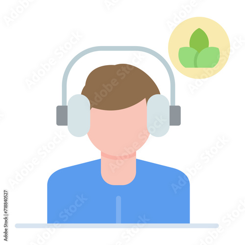 Music Therapy icon vector image. Can be used for Alternative Medicine.