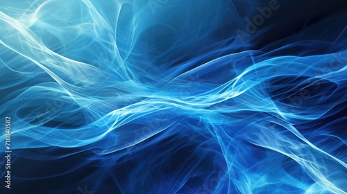 Blue Abstract Wave Design: Beautiful Illustration for Business Presentation