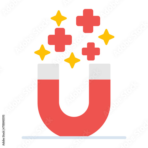 Magnetic Field Therapy icon vector image. Can be used for Alternative Medicine.
