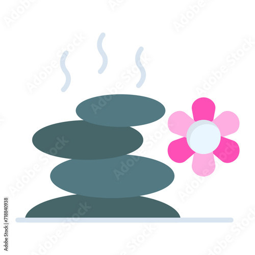 Hot Stones Massage icon vector image. Can be used for Alternative Medicine.