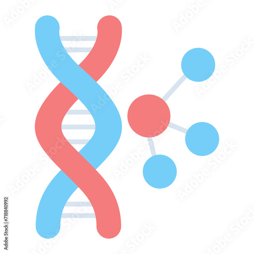 Genetics icon vector image. Can be used for Alternative Medicine.
