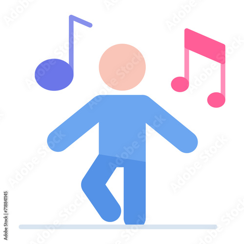 Dance Therapy icon vector image. Can be used for Alternative Medicine.