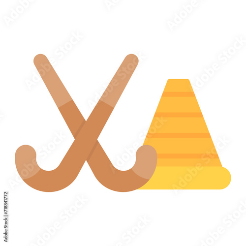 Hockey Practice icon vector image. Can be used for Hockey.