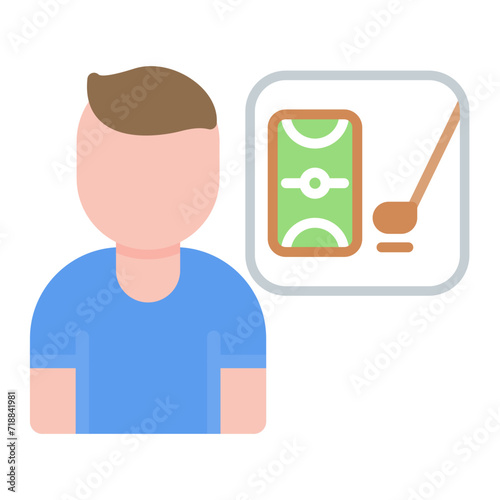 Field Hockey Umpire icon vector image. Can be used for Hockey.