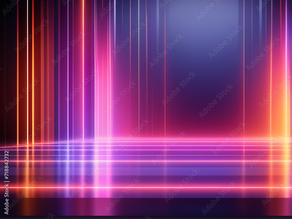 Vibrant Rainbow Spectrum Lines on Dark Background with Glowing Light – Abstract Vector Illustration Design for Colorful Wallpaper and Web Use Vibrant Rainbow Spectrum Lines on Dark Background 