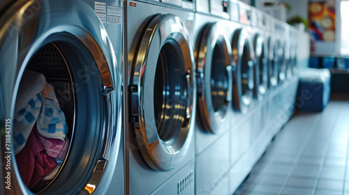 Washing machines in dry cleaning store