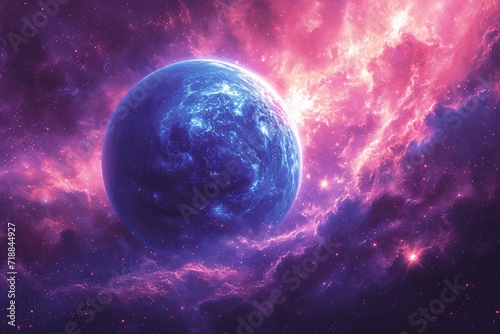 Pink Planetary Puzzle: A Celestial Snapshots of the Month Generative AI