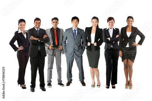 Portrait of a happy Asian Business team.