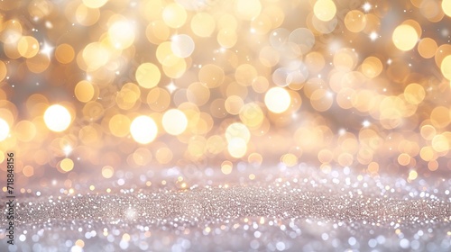 Abstract of christmas and bokeh light with glitter background,