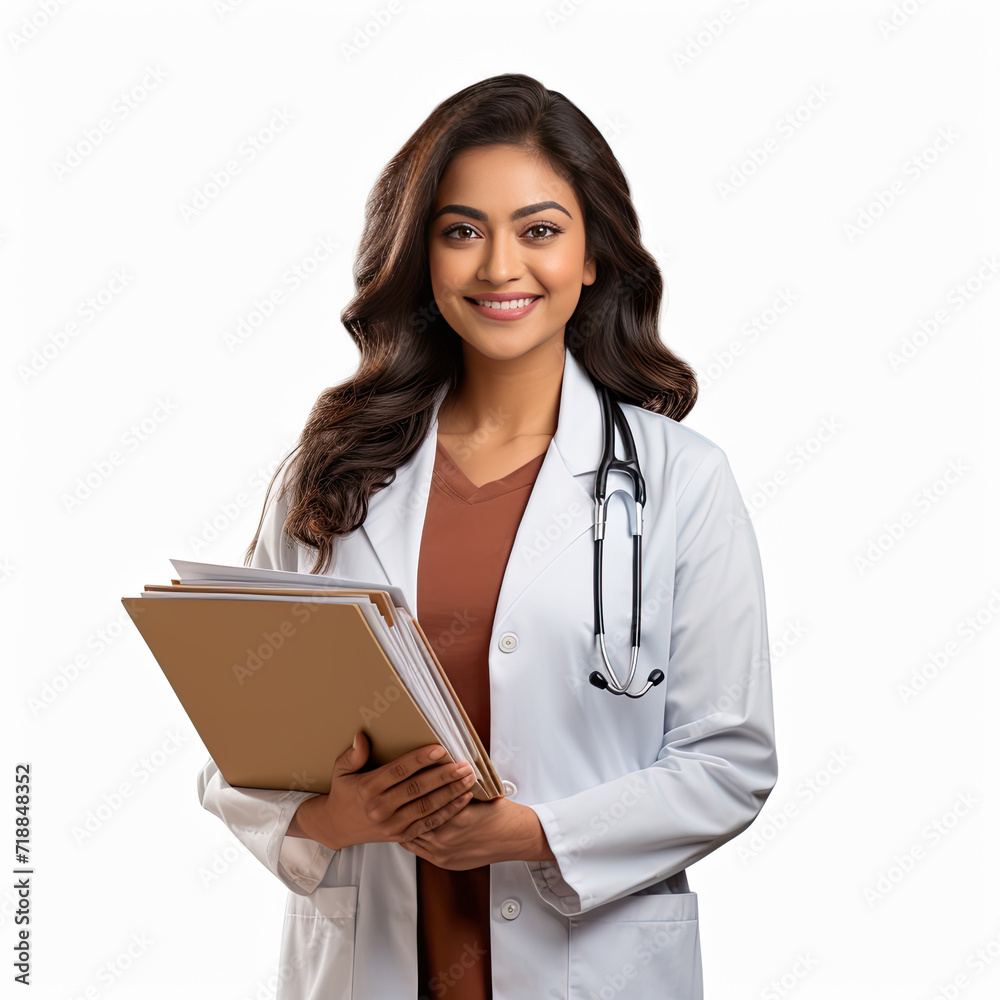 Portrait Of Mature Female Doctor Wearing White Coat Standing Confidently Portrait Of Mature Female Doctor Wearing White Coat Standing Confidently