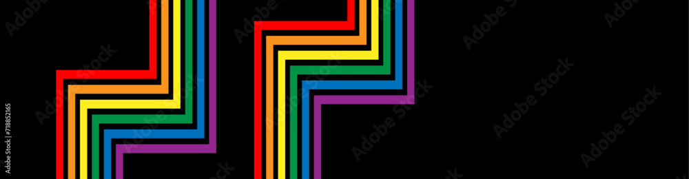 New LGBTQ Pride Flag Vector. New & Updated Intersex Inclusive Progress Pride Flag. Banner Flag for LGBT, LGBTQ or LGBTQIA+ Pride. banner, cover, poster, brochure, flyer, website. vector illustration New LGBTQ Pride Flag Vector. New & Updated Intersex Inclusive Progress Pride Flag. Banner Flag for LGBT, LGBTQ or LGBTQIA+ Pride. banner, cover, poster, brochure, flyer, website. vector illustration