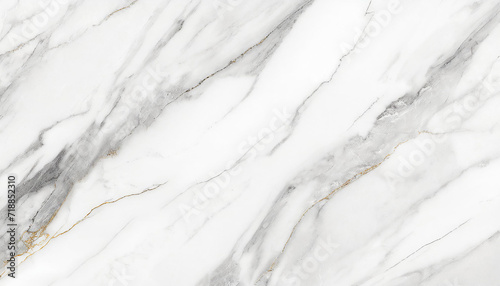 A luxurious white marble texture with natural, elegant gray veins. Ideal for backgrounds, wallpapers or high-end design projects