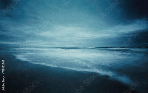 The North Sea photographed with a wooden pinhole camera, captured analogue on film. The small aperture  makes for long exposure times in which sand, sea, water, sky and clouds mix with t © Gregor