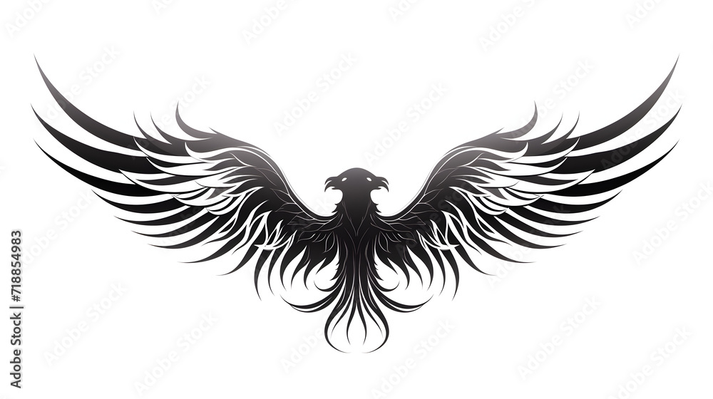 Eagle vector logo tattoo,,
flying eagle scratch vector line art design Pro Vector

