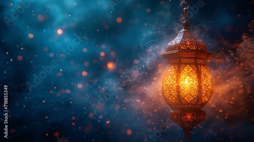 Glowing Lamp with a Middle Eastern Flair Generative AI