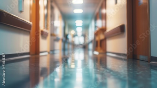blur image background of corridor in hospital or clinic image © INK ART BACKGROUND
