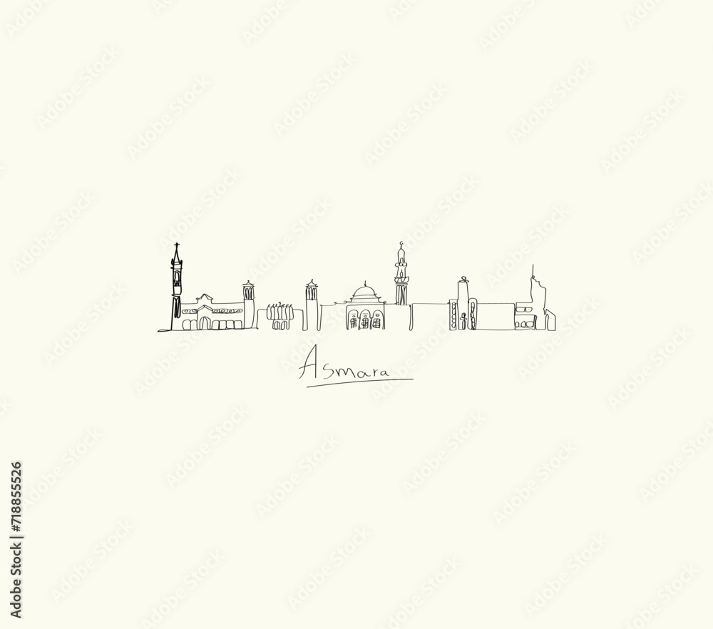 Capture the spirit of Asmara in a single line. Our iconic logo showcases the city's silhouette, blending elegance and urban charm.	