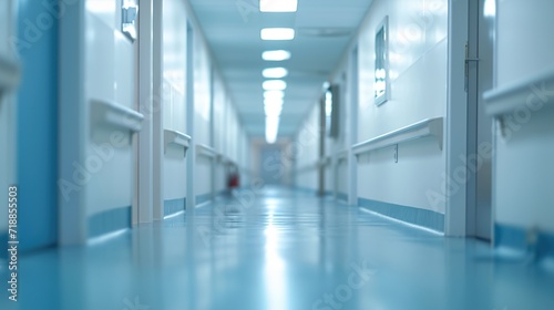 blur image background of corridor in hospital or clinic image