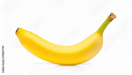 Fresh banana isolated on white background. Healthy food photography concept.