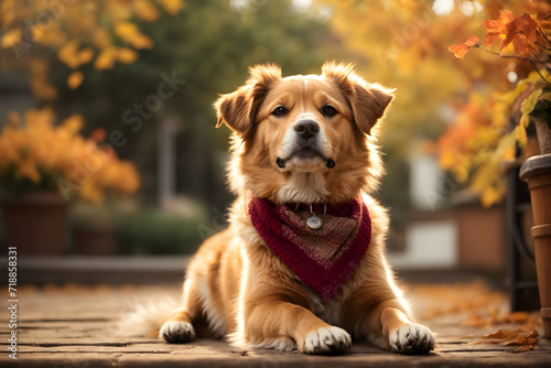 A lovely dog eagerly waiting for his owner