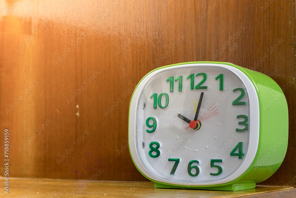 Old Round office clock hanging at the wall. Old Round office clock hanging at the wall.