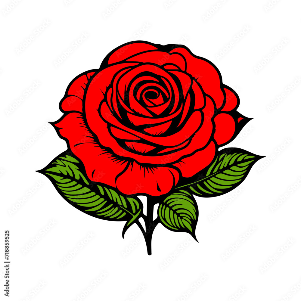 red rose illustration red rose illustration