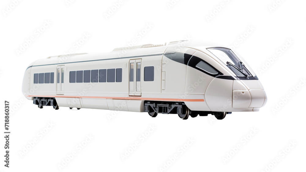 Naklejka premium Modern high speed train isolated on white