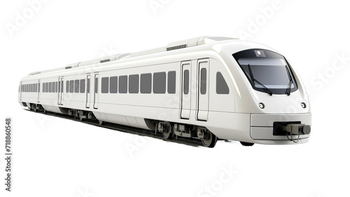 Nowożytny wysoki prędkość pociąg odizolowywający na bielu