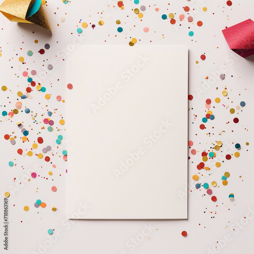 Mockup of a postcard or invitation for a holiday