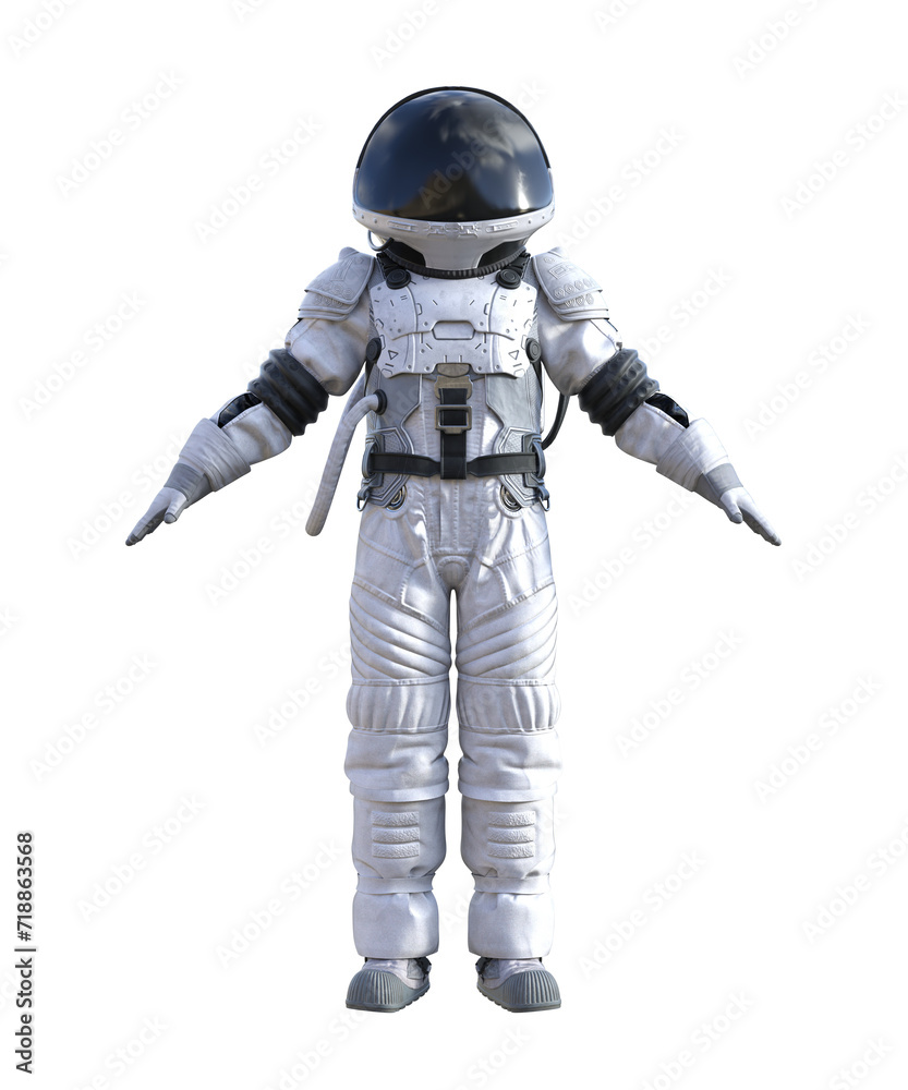 Astronaut on transparent background, 3d render Astronaut on transparent background, 3d render