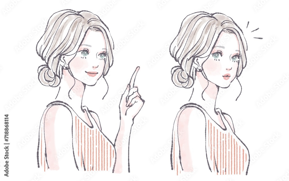 女性・女の子のイラスト素材セット 女性・女の子のイラスト素材セット