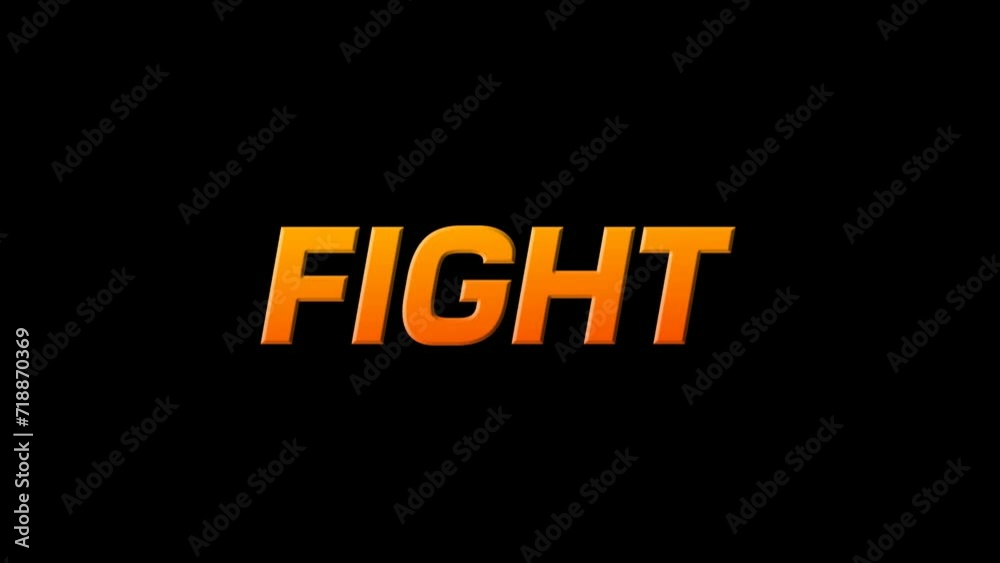 Fight animation intro with boxing hand gloves. Alpha channel, transparent background. 4K resolution Fight animation intro with boxing hand gloves. Alpha channel, transparent background. 4K resolution