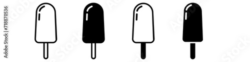Ice cream vector icon set. Waffle cone illustration sign collection. Ice lolly symbol. Frozen juice logo.