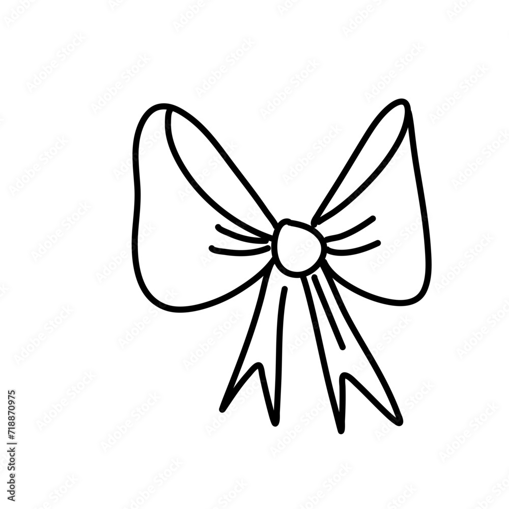 Hand drawn bows doodle