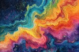 Colorful Cosmic Creation: A Vibrant Artwork Inspired by the Monthly Event of the Full Moon Generative AI