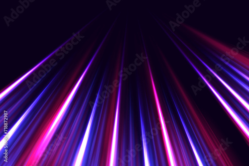  Modern abstract high speed light glare effect. Futuristic technology of dynamic movement and speed.
